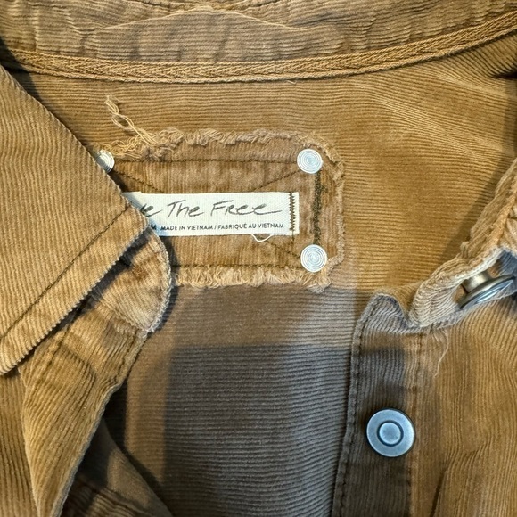 free people baby cord buttondown - Picture 3 of 4
